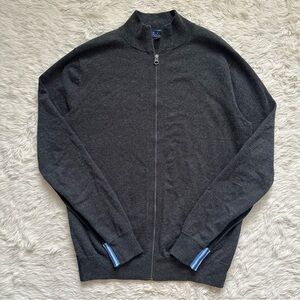 Boden Sweater Men’s Wool Blend Full Zip Up Long Sleeve Gray Sz M